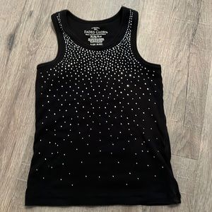 Girls rhinestone tank top